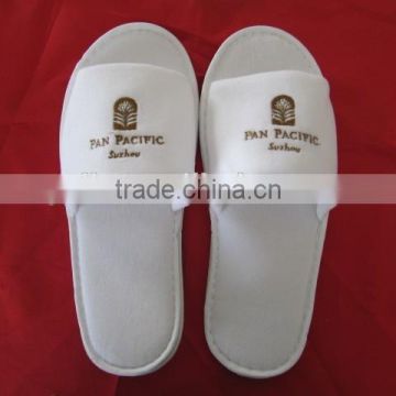 Chinese Embroidered Velvet Bedroom Cotton Slippers Open toe Mens SPA Slippers