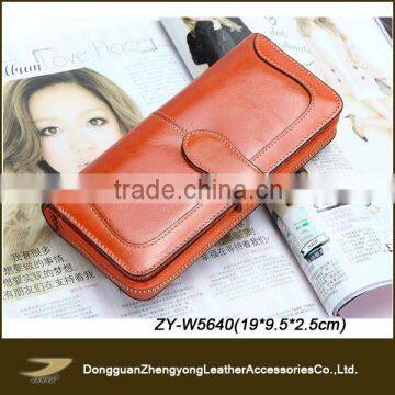 hot selling leather checkbook wallet ladies (ZY-W5640)