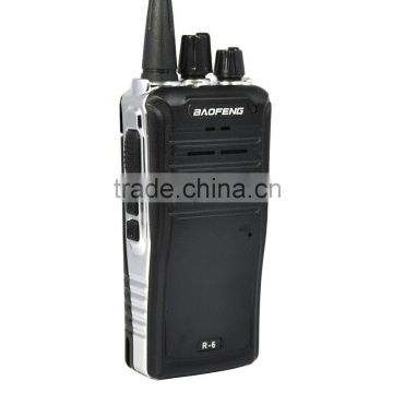 BAOFENG R-6 Handheld FM Two Way Radio 5W UHF 400-470MHZ Walkie Talkie Black