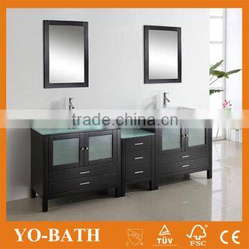 72"double bowl vessel sink combined bathroom vanity