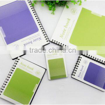 2015 hot sell double cover cheap spiral notebook A7 A6 A5 B5 wholesale