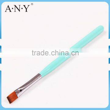 ANY Nail Art Gel Painting Wood Handle Flat Nail Art Gel Brush Nylon Hair