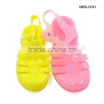 2015 Sweet Girl Transparent Jelly Sandal Buckle Strap Shoes