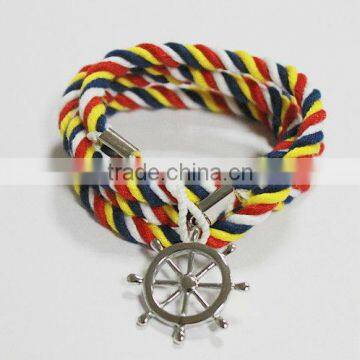 Braided Colorful cotton bracelet for women's men's fashion jewellery accesories 2014 gifts