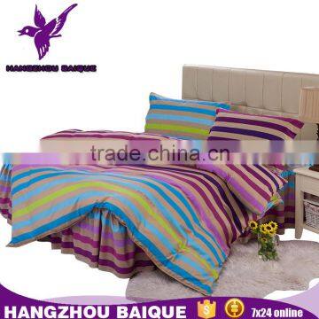 Wholesale Colorful Stripes Queen Bed Sheet Set