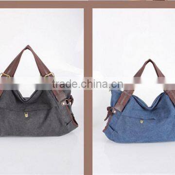 Custom Women Tote Fashion Messenger Canvas Travel Bag photo-3