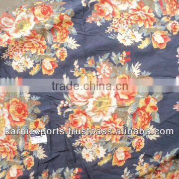 Printed Jaipur Cotton Fabrics Cambrics Lily Flower Print