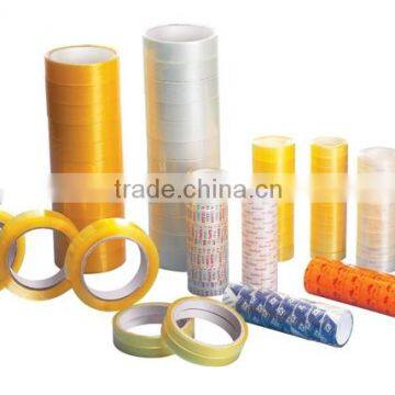 Stationery tape with plastic core for office and school