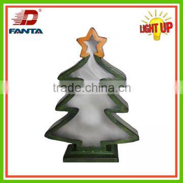 Fancy metal Christmas tree display with LED light for decoration