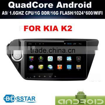 High definition multi touch 10.1" Android car dvd gps system for Kia K2 with bluetooth, wifi, radio,mirror link,dvr ,rear view