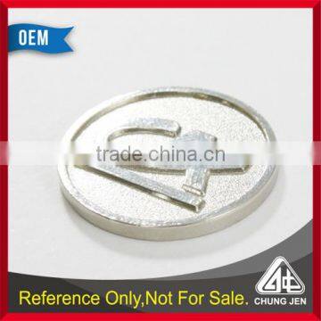China Supplier Cheap Silver Embossed Shopping Cart Euro Token photo-3