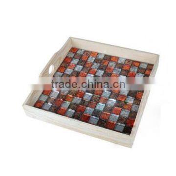 Craft Home Decor Handmade Mosaic Tray with wood