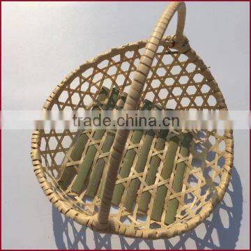 Handwoven bamboo hanging basket