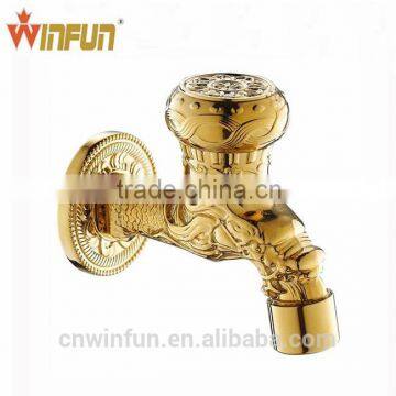 High Quality Gold finish Brass bibcock wall mounted bibcock taps