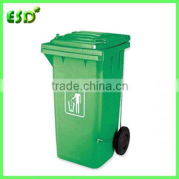 240L Durable Plastic Garbage Bin with Foot Pedal and Side Wheels