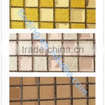 2015 self-adhesive glass mosaic tile for bathroom tile designs/bathroom tile