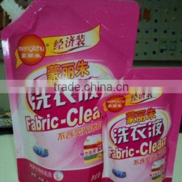 stand up spout bag for liquid detergent