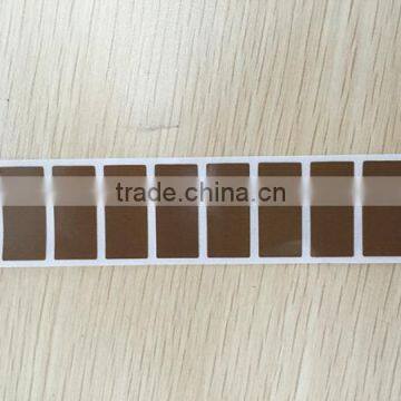 brown color self adhesive fabric sticker label printing factory