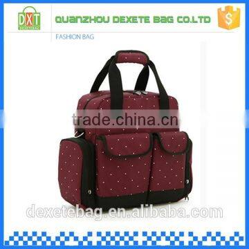Polyester Backpack Dark Red Baby Boy Diaper Bag photo-2