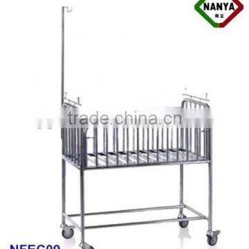 stainless steel hospital baby bed