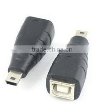 USB 2.0 USB Mini 5-pin Male to USB B Female Adapter (Black)