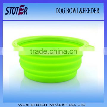 portable traveling silicon foldable pet bowl