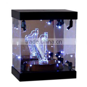 MB Display Box Acrylic Case LED Light House for Crystal Harp