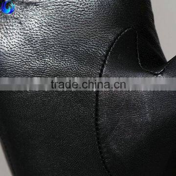 2016 Custom Winter Ladies Black Sheepskin Leather Gloves for Touch Screen photo-2