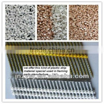 Special modified framing nail fixed plastic granule material