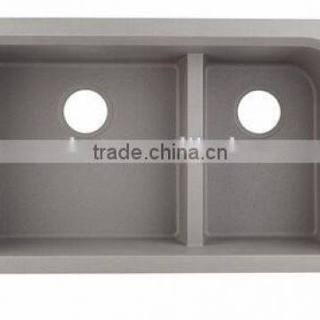 Solid Surface Quartz Composite Material Double Bowl Kitchen Sinks,resin Stone Kitchen Sinks photo-3
