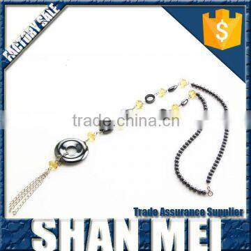 Hot Selling Square Ring Hematite Stone Necklace photo-6