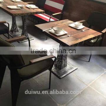 Hot Sale Chinese Modern Fast Food Restaurant Iron Dining Tables and Chairs photo-2