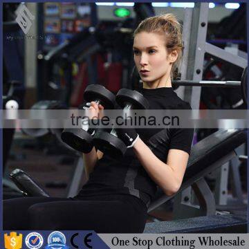 The eplosion of non Yiwu foreign trade Weihuo high speed dry running Yoga Stretch Gymnastics Sports T-shirt WA10