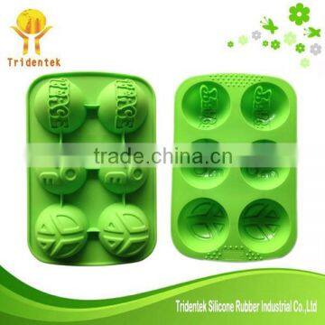 High Quality 6 Cup Green Silicone Baking Cup