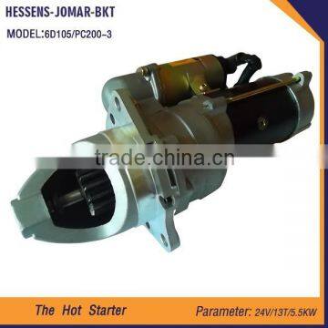 China wholesale new auto starter motor parts for PC200-3 6D105