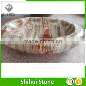 Hand Carved Blue Limestone Vanity Wash Basin for Bathroom photo-5