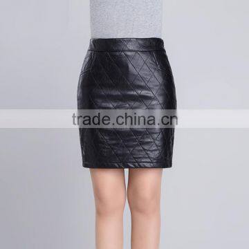 L018 Wholesale Suede Skirt 2016 New Fashion Girls Black Leather Micro Mini Skirt