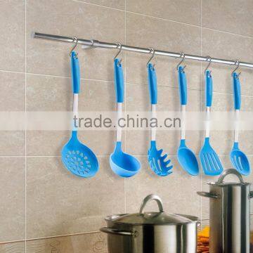 OEM Set of 6 Cooking Tools 430 Stainless Steel Handle Silicone Kitchen Utensil Tools