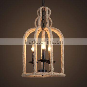 rope cage hanging pendant light stairs pendant light for home decor/Gallary/coffee bar/shopping mall