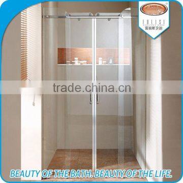 Hot sell frameless simple glass straight shower enclosure for hotel