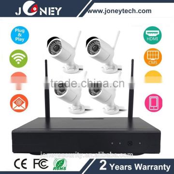 Security system H.264 720p 1mp HD IR Wireless wifi ip camera 4ch wifi nvr kit