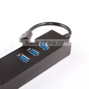 USB 3.1 Type C USB-C to 3-Port USB 3.0 Hub w/ RJ45 LAN Gigabit Ethernet Adapter photo-4