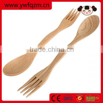 Amazon hot sell novelty wooden spoon & fork