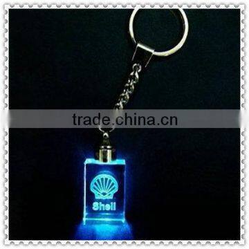 Hotsell LED Colorful Shell Crystal Keychain For Holiday Souvenior