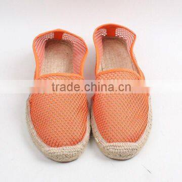 Latest Design Belly Shoes Factory Espadrilles Fashion Mesh Material Jute Sole Espadrille photo-4