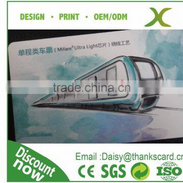 13.56MHz Smart ic Card/ mi.fare ultralight card/Metro ticket card printing