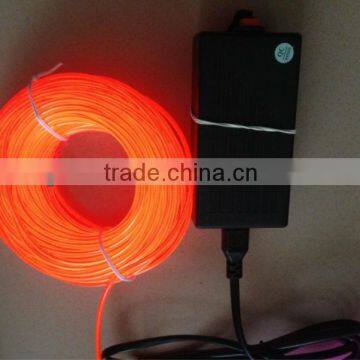 best-selling 2.3mm diameter 20meter el flash wire +AC220V inverter ,fast flash/slow flash/on/off