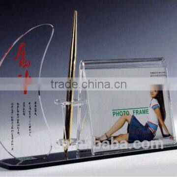 Morden and fashion clear acrylic desktop pen holder wholesale