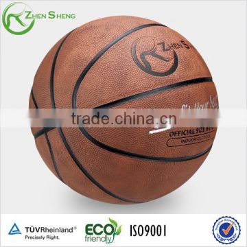 Zhensheng pu leather laminated basketball ball