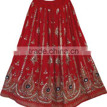 Wholesale Prize Rayon silk handmade vintage indian skirts